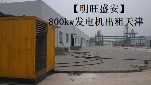 天津中国石化油气处理厂建设租用800千瓦发电机组进行测试